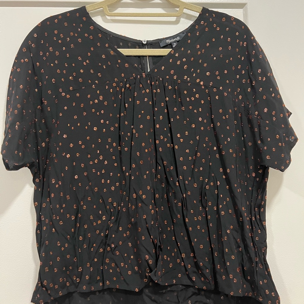 Madewell Black w/ Gold Detailing Top